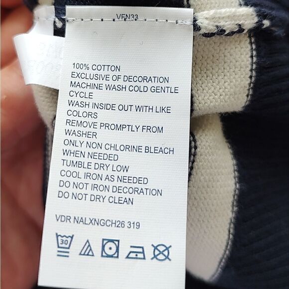 Nautica stripe blue white Sweater size S - Picture 5 of 5